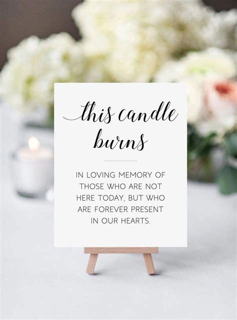 This Printable Wedding Memorial Sign Is A Beautiful Way To Remember