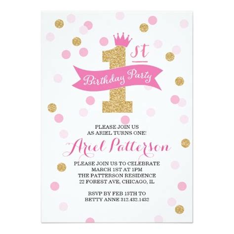 Idée de texte pour invitation à un anniversaire, modèles de lettres, cartes et idée de texte pour écrire une lettre pour invitation à un anniversaire. Invitation 1er anniversaire - Fête d'anniversaire thème Prin | Zazzle.fr | Invitation ...