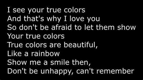 True Colors Lyrics Coloring