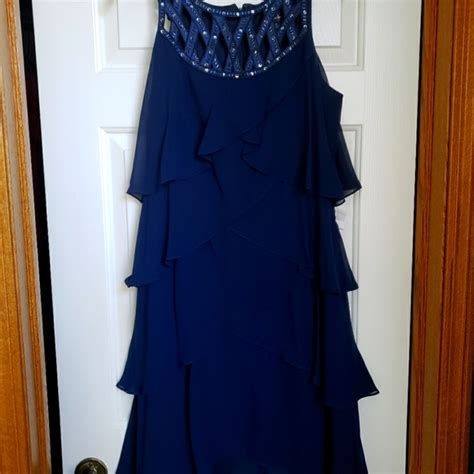 Sl Fashions Dresses Sl Fashions Navy Blue Size 2 Dress Poshmark