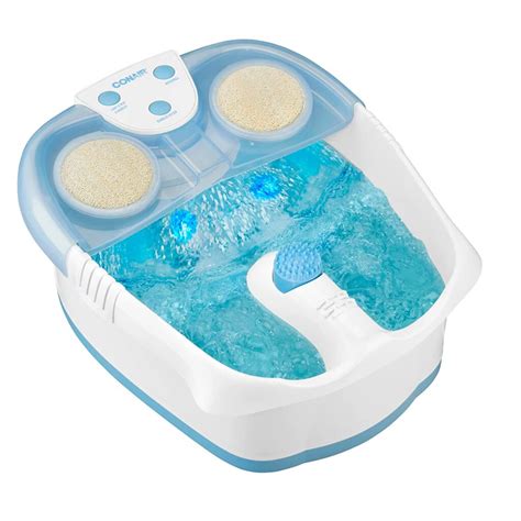 conair active life waterfall foot spa with lights and bubbles blue