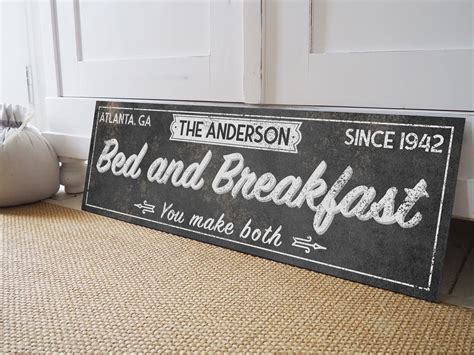 Custom Bed And Breakfast Name Sign Custom Vintage Farmhouse Etsy