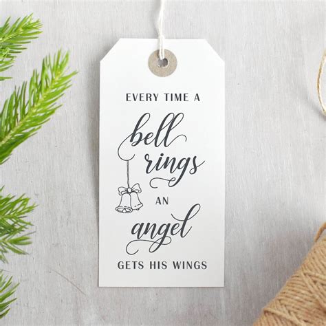Every Time A Bell Rings Quote Stamp Christmas Angel Quote Etsy