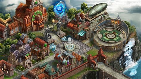 Artstation Steampunk Magic City Map