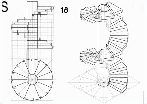, costituita da 13 gradini piu' pianerottolo di sbarco che arriva a livello del pavimento. Scala A Chiocciola Dwg E Scale Chiocciola Download File ...