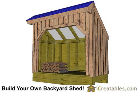 4x8 Firewood Shed Plans Outdoorgarden Sheds Icreatables