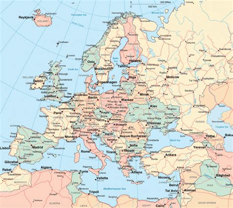 Avrupa Haritası Ülkeler Siyasi Detaylı E Okul Veli Öğrenci Giriş