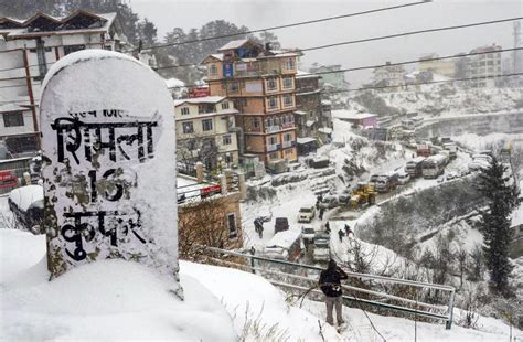Winter Wonderland Shimla Receives Seasons First Snowfall