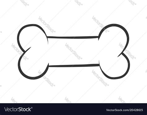 Dog Bone Toy Icon Hand Drawn Business Concept Vector Image