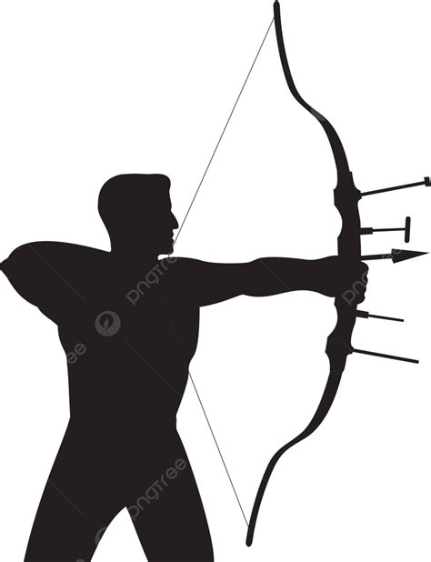 Archer Shooting Arrow Archer Illustration Arrow Vector Archer
