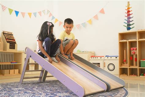 Toddler Playground Wooden Indoor Slide For Kids Transform Any Living