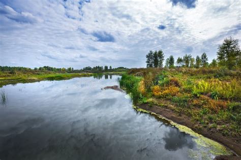 Autumn Landscape On The River Western Siberia Stock Photo Image Of