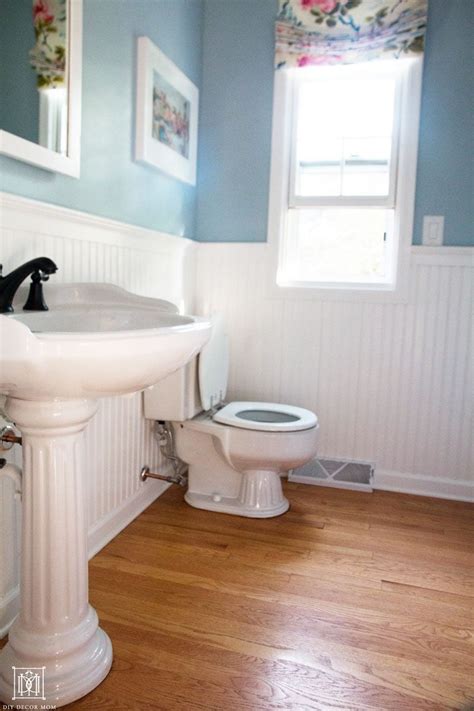 Small bathroom design ideas with a pedestal sink. 9 Ways to Make a Small Bathroom Look Bigger - DIY Decor Mom