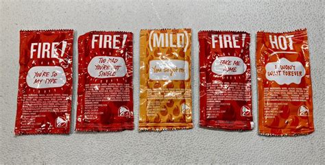 Taco Bell Sauce Packets Flirting Flirtatious Sayings Ask Out Ebay