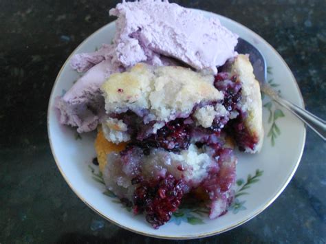 It would be a crime to muffle the flavor of the raspberries. The Moonlight Factory: Black Raspberry Cobbler