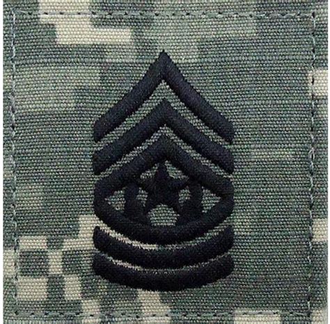 Army Embroidered Acu With Hook Rank Insignia Command Sergeant Major
