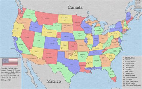 Alternate United States With 70 States Imaginarymaps