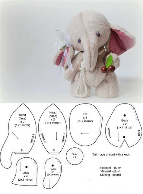 Printable Elephant Sewing Pattern