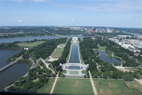 Wwii Memorial Lincoln Memorial Reflecting Pool Arlington From The