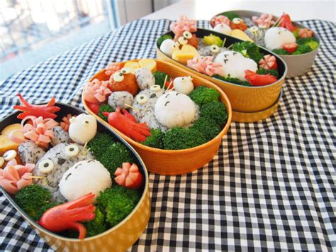 Cute Character Bento Made By Friends For Group Saitama Cooking Class
