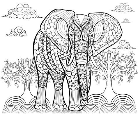 Elephant By Alfadanz Elephants Adult Coloring Pages