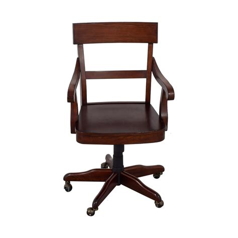 Radcliffe tufted leather swivel desk chair pottery barn. 55% OFF - Pottery Barn Pottery Barn Swivel Wood Desk Chair ...