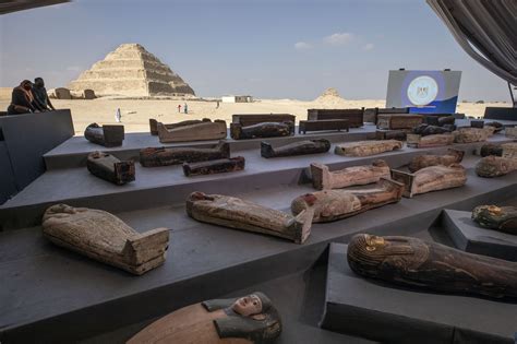 Egypt Unveils Ancient Coffins Statues Found In Saqqara Ap News