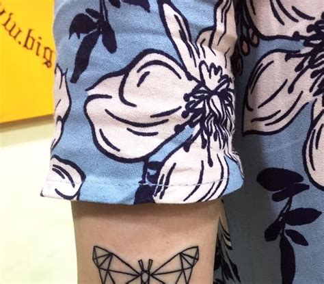 Butterfly Tattoo Above Inner Elbow