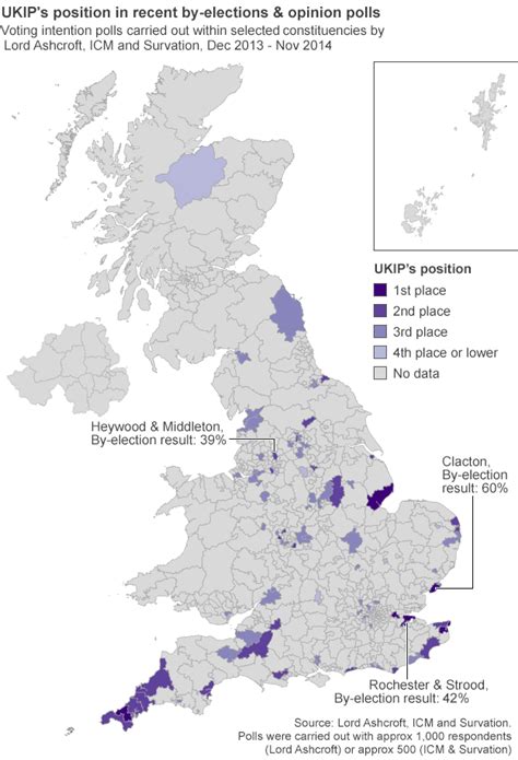 Bbc News Mapping Ukips Polling Strength