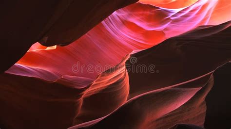 Colorful Sandstone Rock Wall In Upper Antelope Canyon Az Stock Image