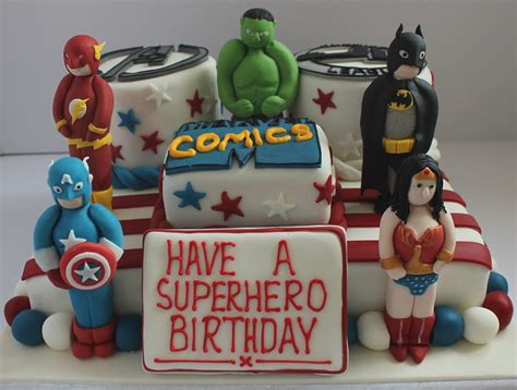 Superhero number 5 cake by anna carter. Marvel comic superhero birthday cake!! :-) | Flickr ...
