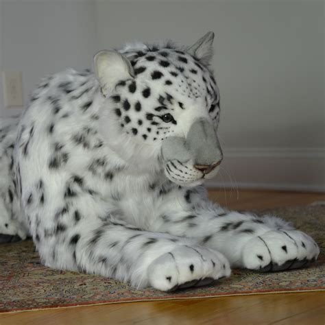 Hansa Plush Snow Leopard Mama And Cub