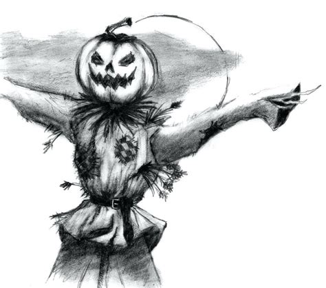 Scary Scarecrow Drawing At Explore Collection Of