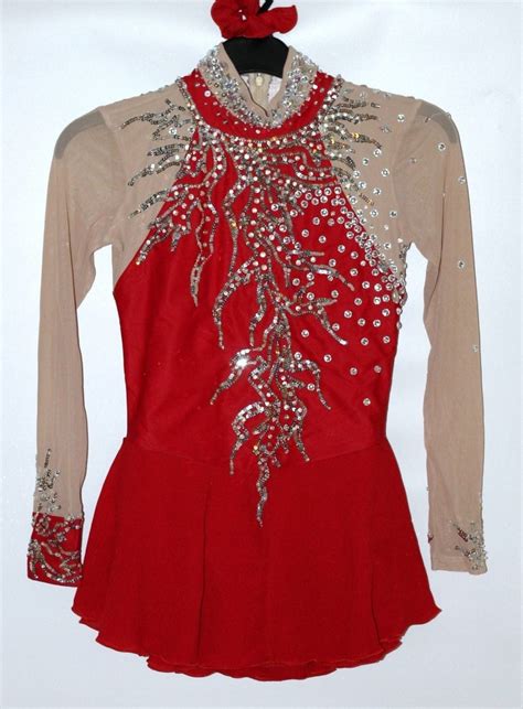 Red Skating Dress Baton Twirlingtap Costume Dance Leotard Custom