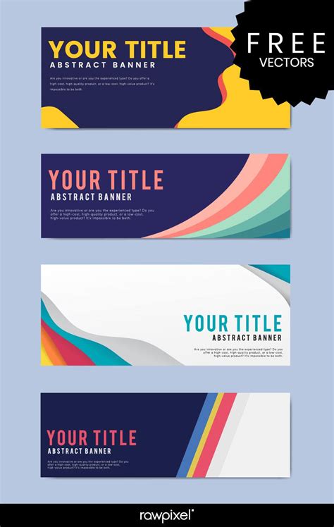 Website Banner Templates Free Download Professional Template Examples