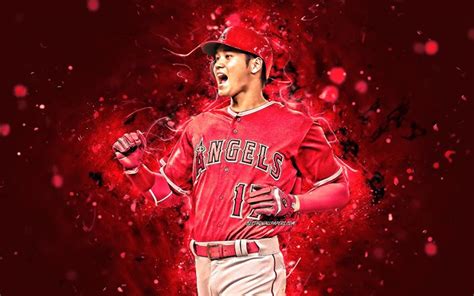 Download Wallpapers Shohei Ohtani 4k Mlb Los Angeles Angels Pitcher