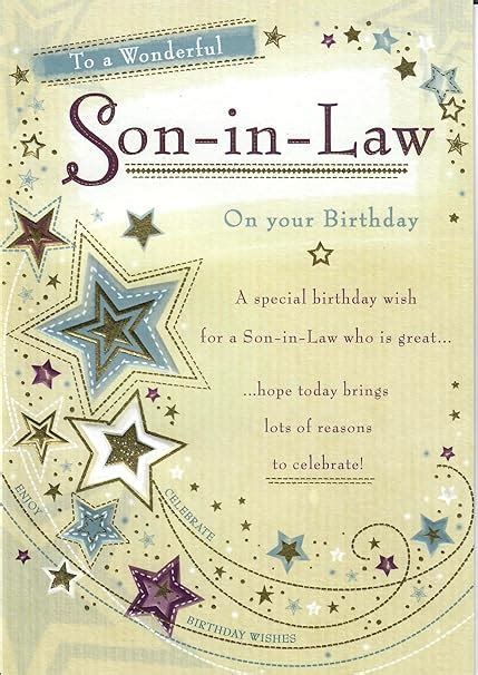 Birthday Card Son In Law 10 X 7 Inches Piccadilly Greetings Amazon