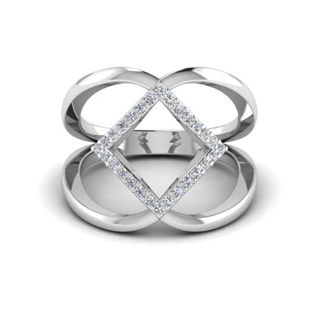 Diamond equivalent in 14k white gold $1,370.00 sale $1,164.50 Ladies Diamond Orbit X Promise Rings In 14K White Gold | Fascinating Diamonds