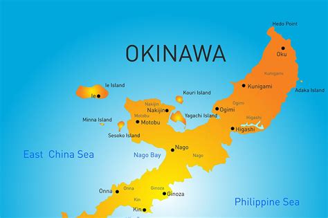 Map Of Okinawa Japan Pre Designed Illustrator Graphics ~ Creative Market