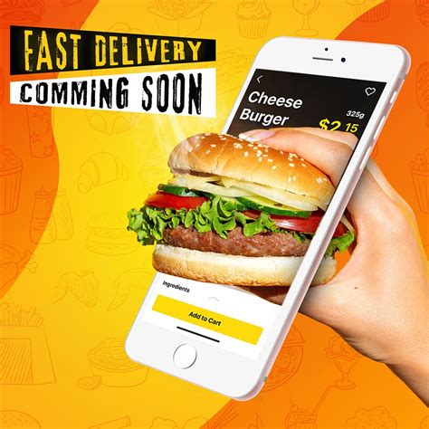 Fast Delivery On Behance Delivery Comida Burger Delivery Food