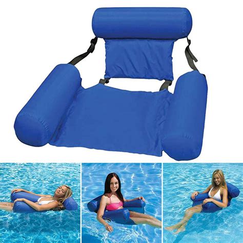 Swimming Floating Chair Foldable Pool Seats Inflatable Bed Adult Lounge