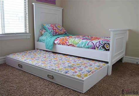 Trundle bed mattresses are not included in the package. Simple Twin Bed Trundle - Her Tool Belt