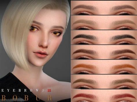 The Sims Resource Eyebrows 18 By Bobur3 • Sims 4 Downloads Sims Hair