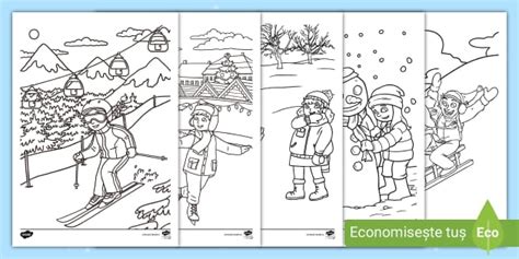 Jocuri de iarnă Desene de colorat Hecho por educadores