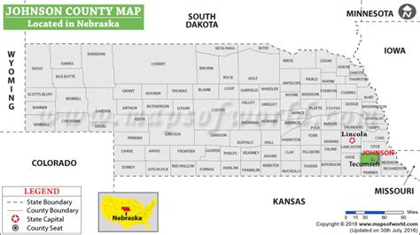 Johnson County Map Nebraska