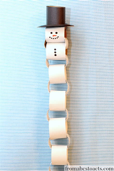 paper chain snowman christmas countdown  abcs  acts