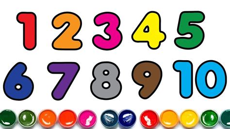 Learn Colors Numbers For Babies With Drawing Numbers For Kids Children
