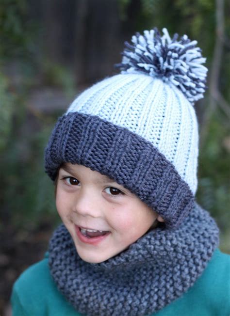 Knitting Pattern Rib Knit Hat Child Size Mikes Natura
