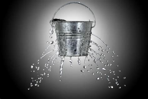 Bucket With Holes Stock Photo Image Of Flow Leak Drop 34754846