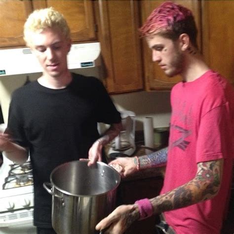 All the lights inside my room. Lil Peep and Brennan Savage making a large pot of Top ...